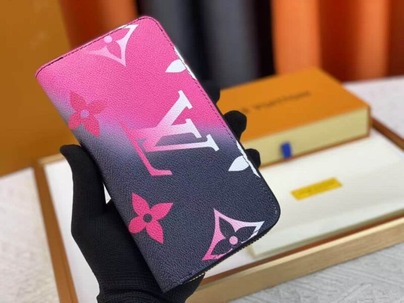 louis vuitton zippy wallet monogram black and pink nlyas.jpeg