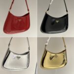 prada cleo patent leather bag gold 27cm gkl84.jpg
