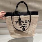 prada crochet and leather tote bag tan and black 33cm 1bg499 2m2q f0i55 v goo 854yb.jpg
