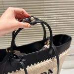 prada crochet and leather tote bag tan and black 33cm 1bg499 2m2q f0i55 v goo hpixp.jpg