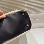 prada crochet and leather tote bag tan and black 33cm 1bg499 2m2q f0i55 v goo z8elc.jpg