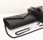 saint laurent cassandre matelass chain wallet in grain de poudre embossed black noir 22cm 377828bow081000 sdign.jpeg