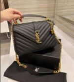 saint laurent college medium chain in quilted leather black gold 600279brm071000 ynuts.jpeg