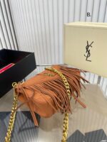 saint laurent college medium fringed suede shoulder bag brown 24cm 9o4gy.jpg