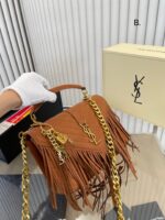 saint laurent college medium fringed suede shoulder bag brown 24cm equil.jpg