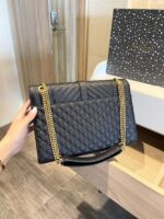 saint laurent envelope large bag in mix matelass grain de poudre embossed black gold 31cm 600166bow911000 mscmd.jpg