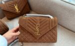 saint laurent envelope medium matelass suede shoulder bag brown 24cm dqydz.jpg