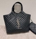 saint laurent icare shopping bag in quilted black silver 40cm ignun.jpg
