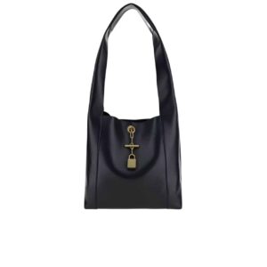 saint laurent leather shoulder bag with padlock detail black 27cm adujh.jpg
