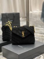 saint laurent loulou small flap bag suede black 25cm zzilx.jpeg