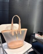 saint laurent panier medium in vinyl and vegetable tanned leather brown 28 cm 773697fac0f2275 s8nho.jpg
