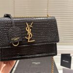 saint laurent sunset medium in crocodile embossed leather black 22cm 442906dnd0j1000 mydht.jpg