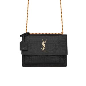 saint laurent sunset medium in crocodile embossed leather black 22cm 442906dnd0j1000 pef35.jpg