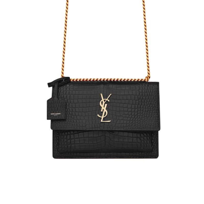 saint laurent sunset medium in crocodile embossed leather black 22cm 442906dnd0j1000 pef35.jpg