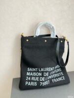 saint laurent universite north south foldable tote bag in canvas and smooth leather black 40cm 2lbaw.jpg
