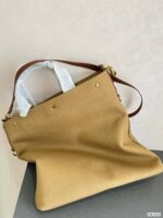saint laurent universite north south foldable tote bag in canvas and smooth leather dark beige 40cm pzyou.jpg