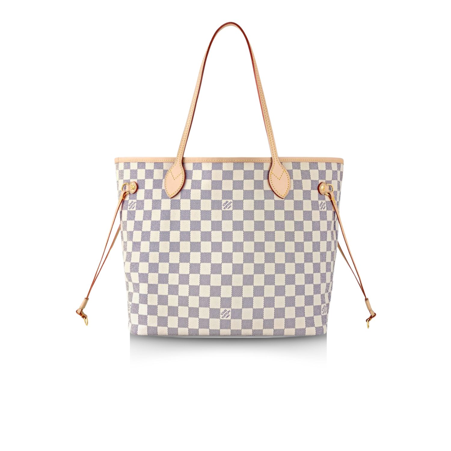 LV Neverfull MM Tote Bag Damier Azur Canvas Beige N41361 1 1 43.jpg