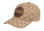 GG Canvas Baseball Hat Beige Brown.jpg