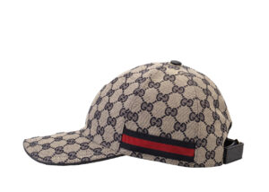 GG Canvas Baseball Hat with Web Beige Blue.jpg