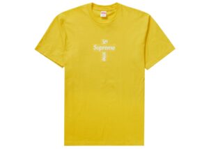 Supreme Cross Box Logo Tee Yellow.jpg