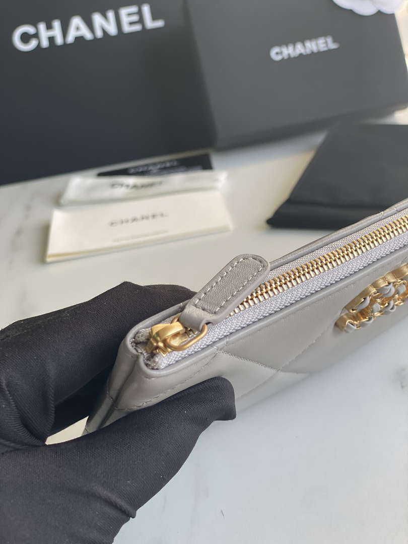 CN AP1059 Pouche Lambskin bag Wallet Card Holder Gray 7 chanel ap1059 pouche lambskin bag wallet card holder gray 07 luxibags.ru .jpg