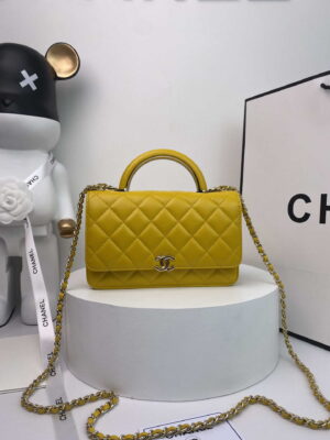 chanel ap2844 wallet on chain lambskin bag with top handle light gold yellow 001 luxibags.ru .jpg