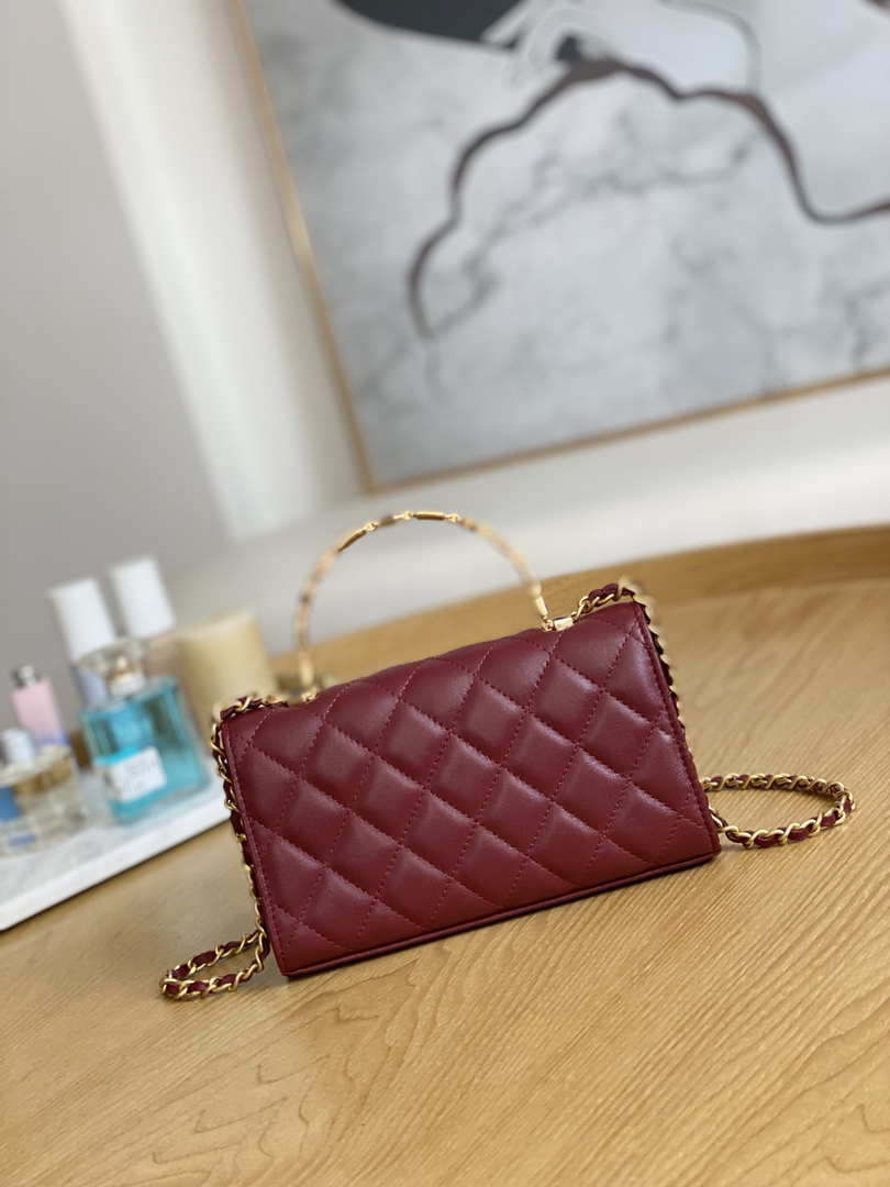 CN AP2946 Phone Holder Clutch with Chain Lambskin Wine Red 2 chanel ap2946 phone holder clutch with chain lambskin wine red 002 luxibags.ru .jpg