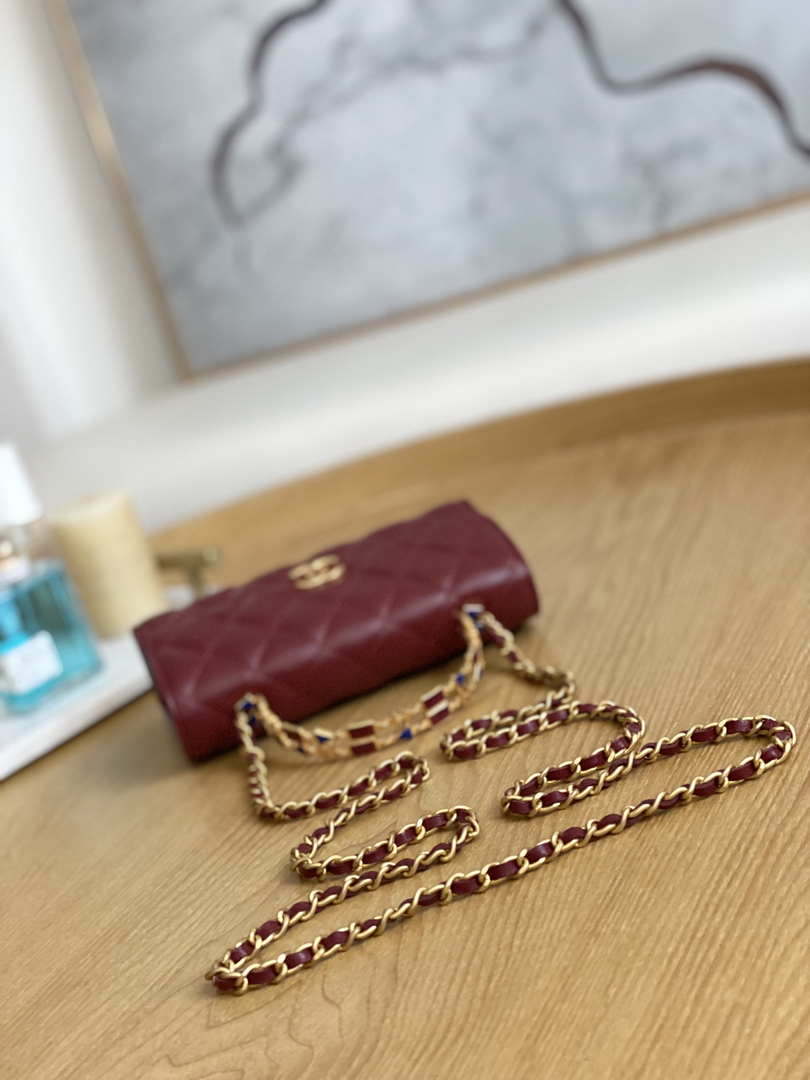 CN AP2946 Phone Holder Clutch with Chain Lambskin Wine Red 6 chanel ap2946 phone holder clutch with chain lambskin wine red 006 luxibags.ru .jpg