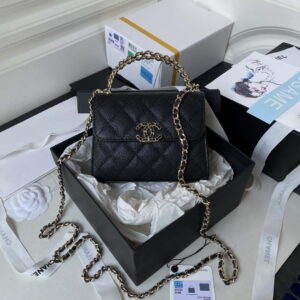 chanel ap3237 clutch with chain grained shiny calfskin gold with handle bag black 001 luxibags.ru .jpg