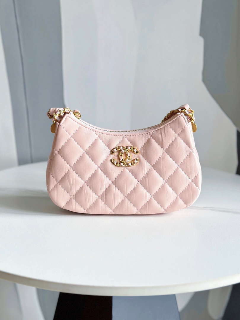 CN AP3647 23K Small Hobo Bag Lambskin Gold Metal Pink 2 chanel ap3647 23k small hobo bag lambskin gold metal pink 002 luxibags.ru .jpg