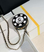 chanel ap3704 clutch with chain lambskin enamel gold tone metal black white 001 luxibags.ru .jpg
