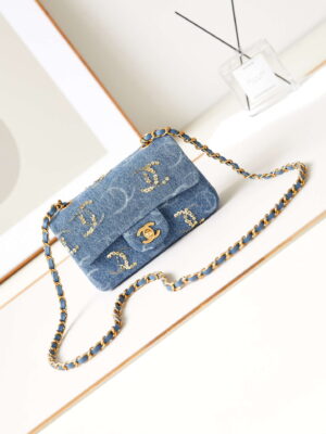 chanel as1119 small flap classic handbag blue denim beaded sequin bag 001 luxibags.ru .jpg