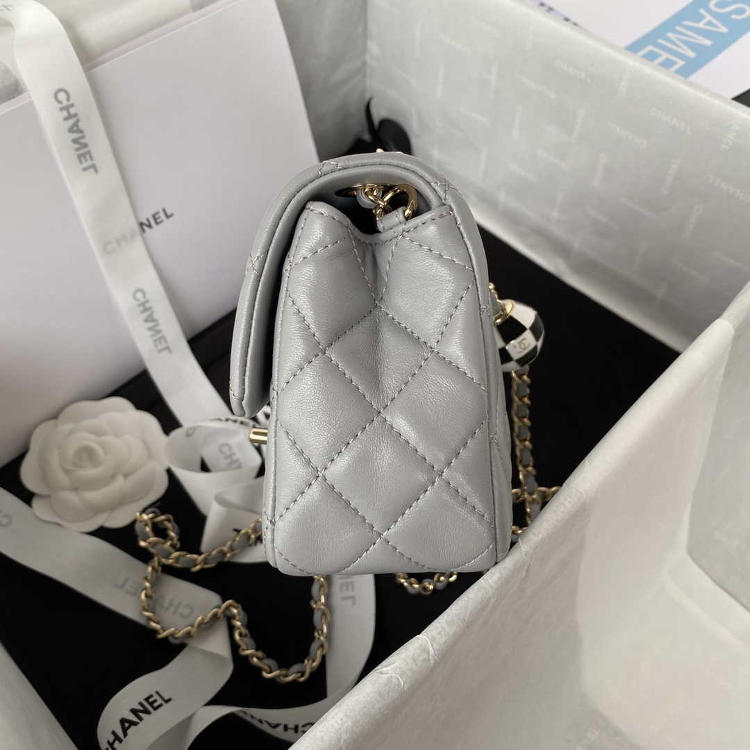 CN AS1787 Mini Flap Bag Football Lambskin Gray Gold 5 chanel as1787 mini flap bag football lambskin gray gold 005 luxibags.ru .jpg