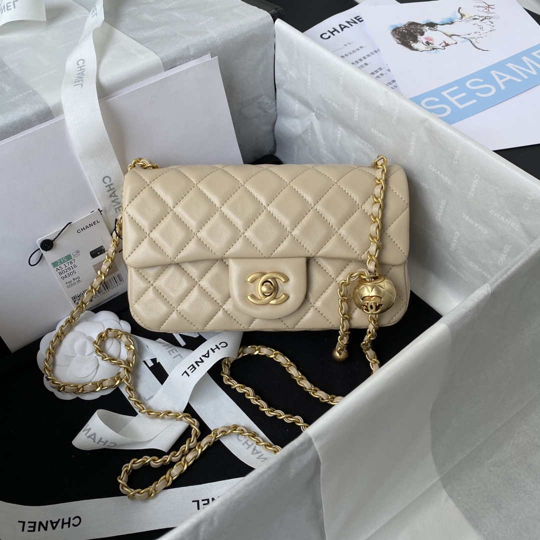 CN AS1787 Mini Flap Bag Lambskin Apricot Gold 1 chanel as1787 mini flap bag lambskin light yellow gold 001 luxibags.ru .jpg