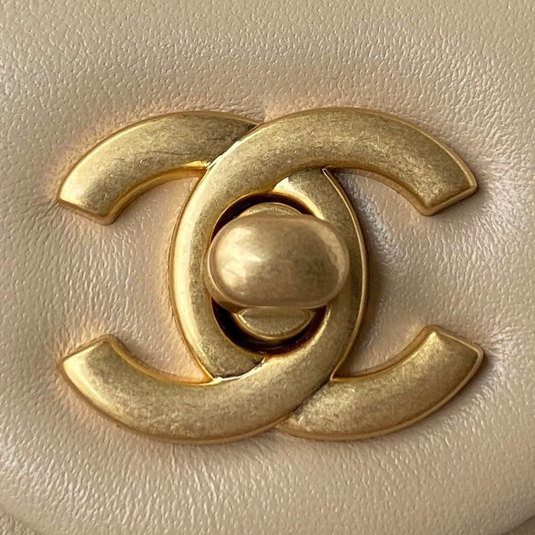 CN AS1787 Mini Flap Bag Lambskin Apricot Gold 3 chanel as1787 mini flap bag lambskin light yellow gold 003 luxibags.ru .jpg