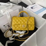 chanel as2431 mini flap yellow lambskin bag with top handle gold 001 luxibags.ru .jpg