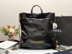 chanel as3313 22 backpack shiny calfskin gold black 001 luxibags.ru .jpg