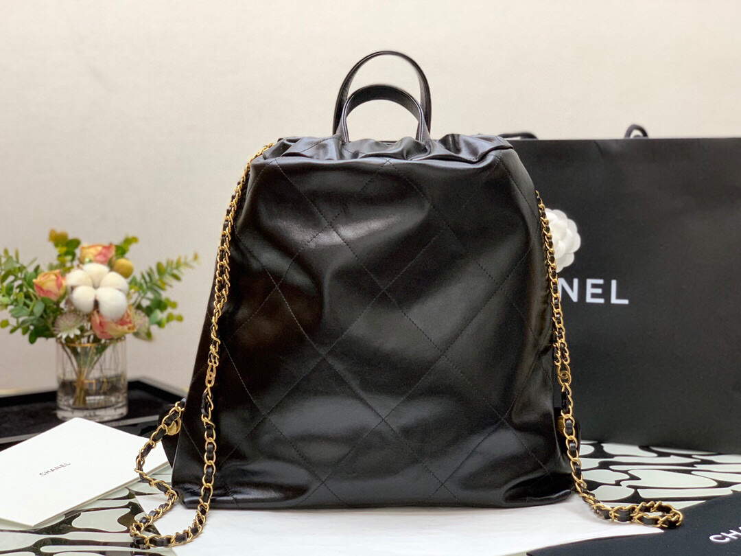 chanel as3313 22 backpack shiny calfskin gold black 008 luxibags.ru .jpg