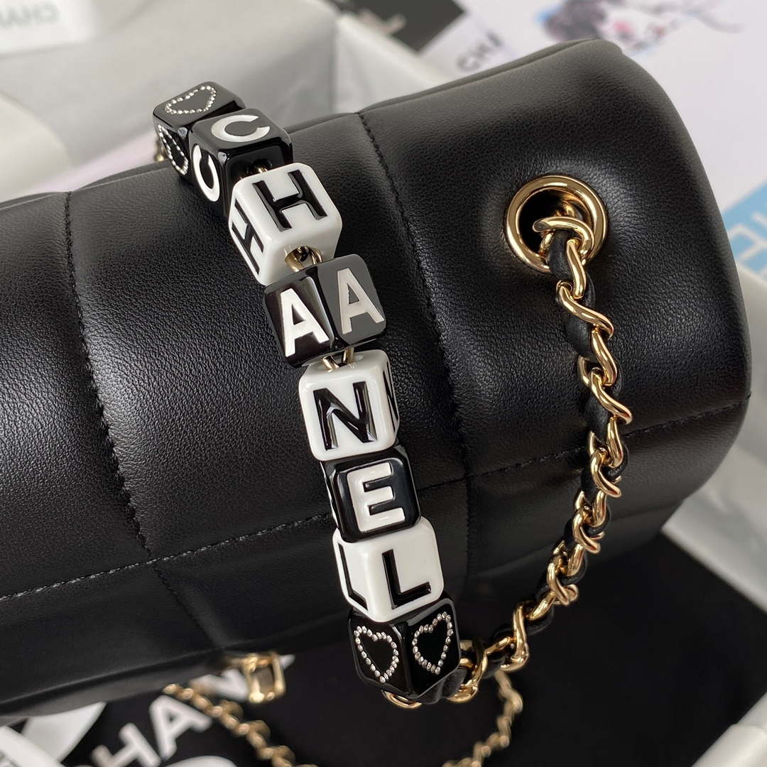 chanel as3331 small flap 19cm bag black lambskin gold 013 luxibags.ru .jpg