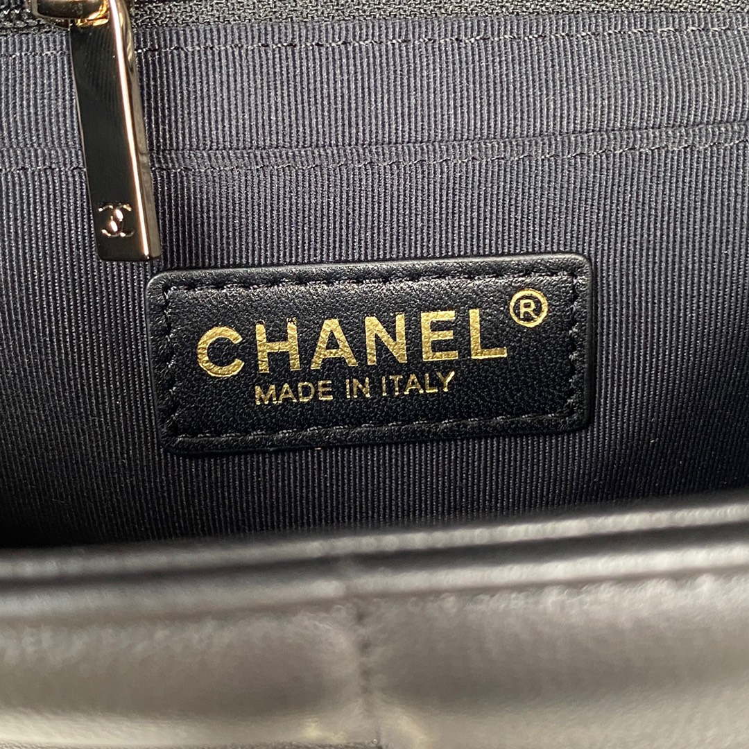 chanel as3331 small flap 19cm bag black lambskin gold 017 luxibags.ru .jpg