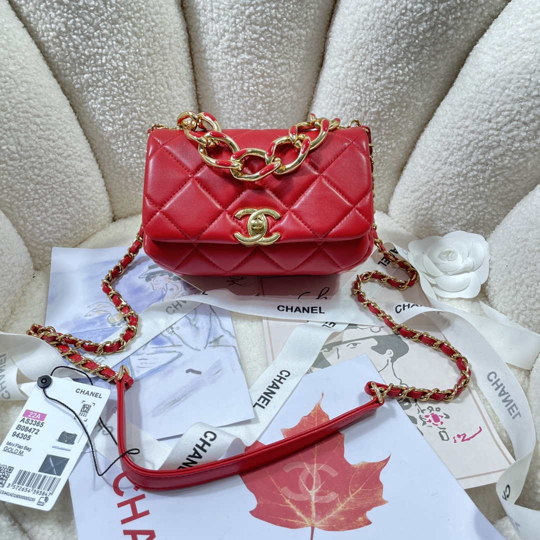 CN AS3365 Mini Flap Bag 17cm Lambskin Red 1 chanel as3365 mini flap bag 17cm lambskin red 001 luxibags.ru .jpg