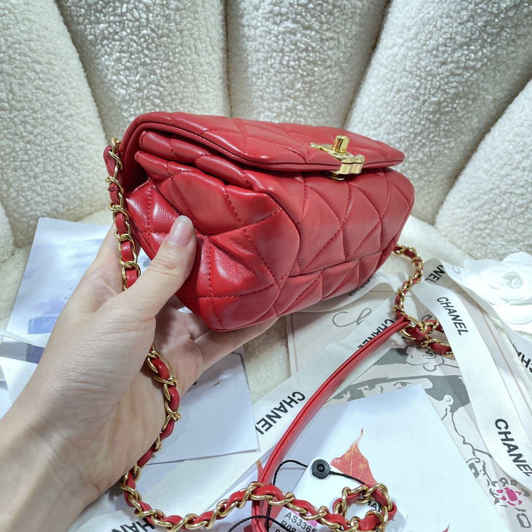 CN AS3365 Mini Flap Bag 17cm Lambskin Red 3 chanel as3365 mini flap bag 17cm lambskin red 003 luxibags.ru .jpg