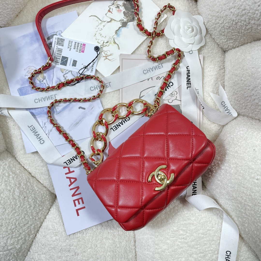 CN AS3365 Mini Flap Bag 17cm Lambskin Red 5 chanel as3365 mini flap bag 17cm lambskin red 005 luxibags.ru .jpg