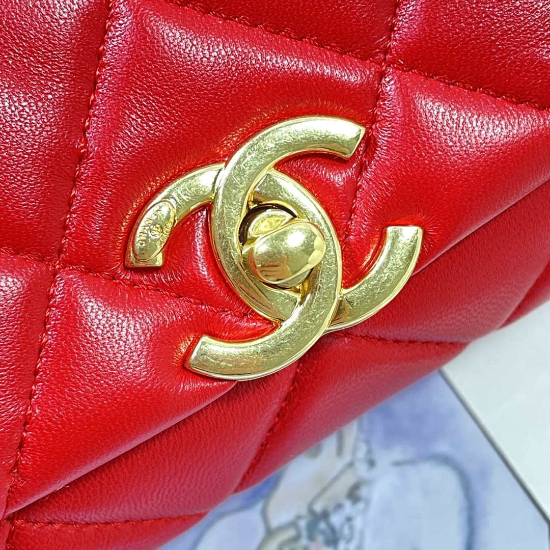 CN AS3365 Mini Flap Bag 17cm Lambskin Red 7 chanel as3365 mini flap bag 17cm lambskin red 007 luxibags.ru .jpg