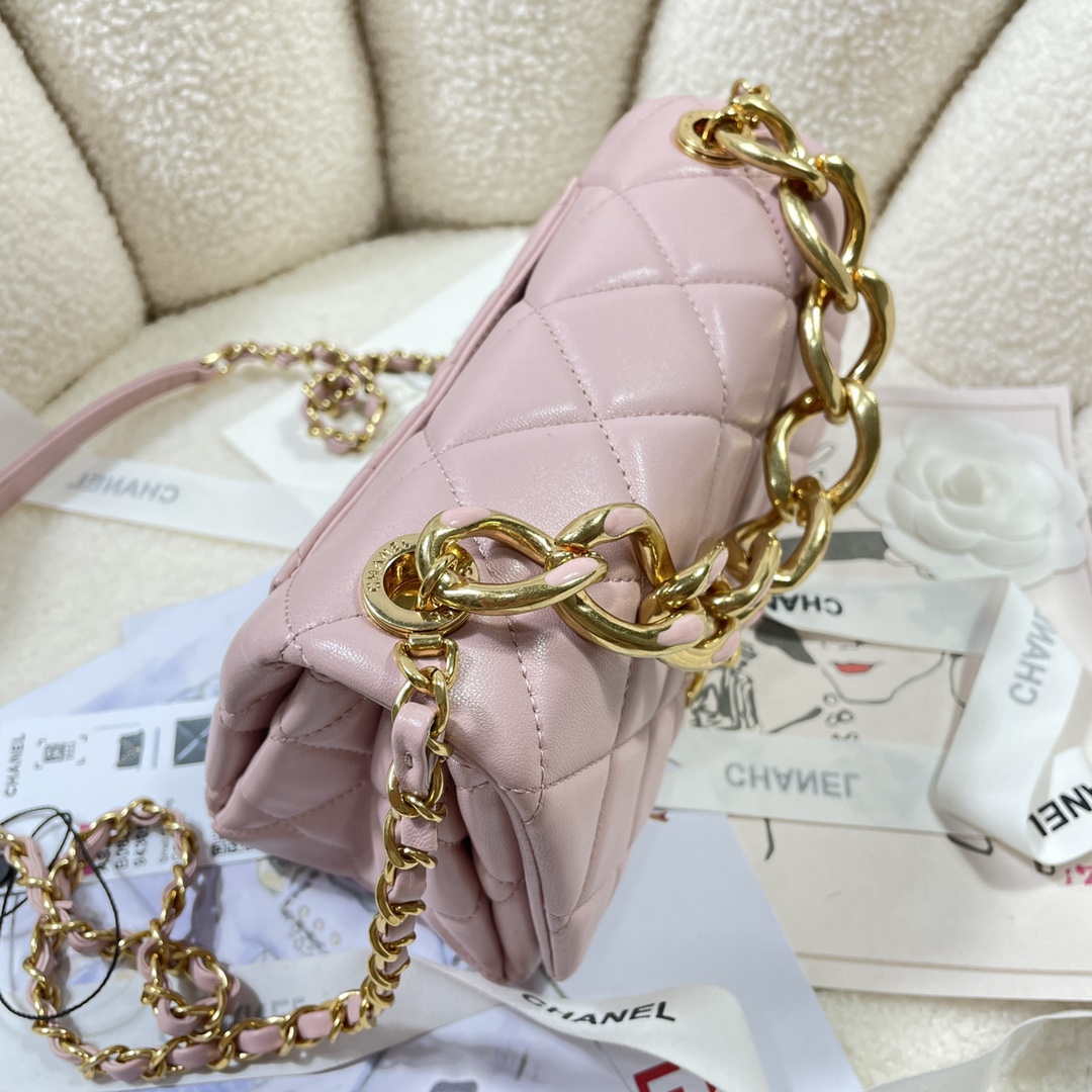 CN AS3366 Flap Bag 20cm Lambskin Pink 4 chanel as3366 mini flap bag 20cm lambskin 049 luxibags.ru .jpg