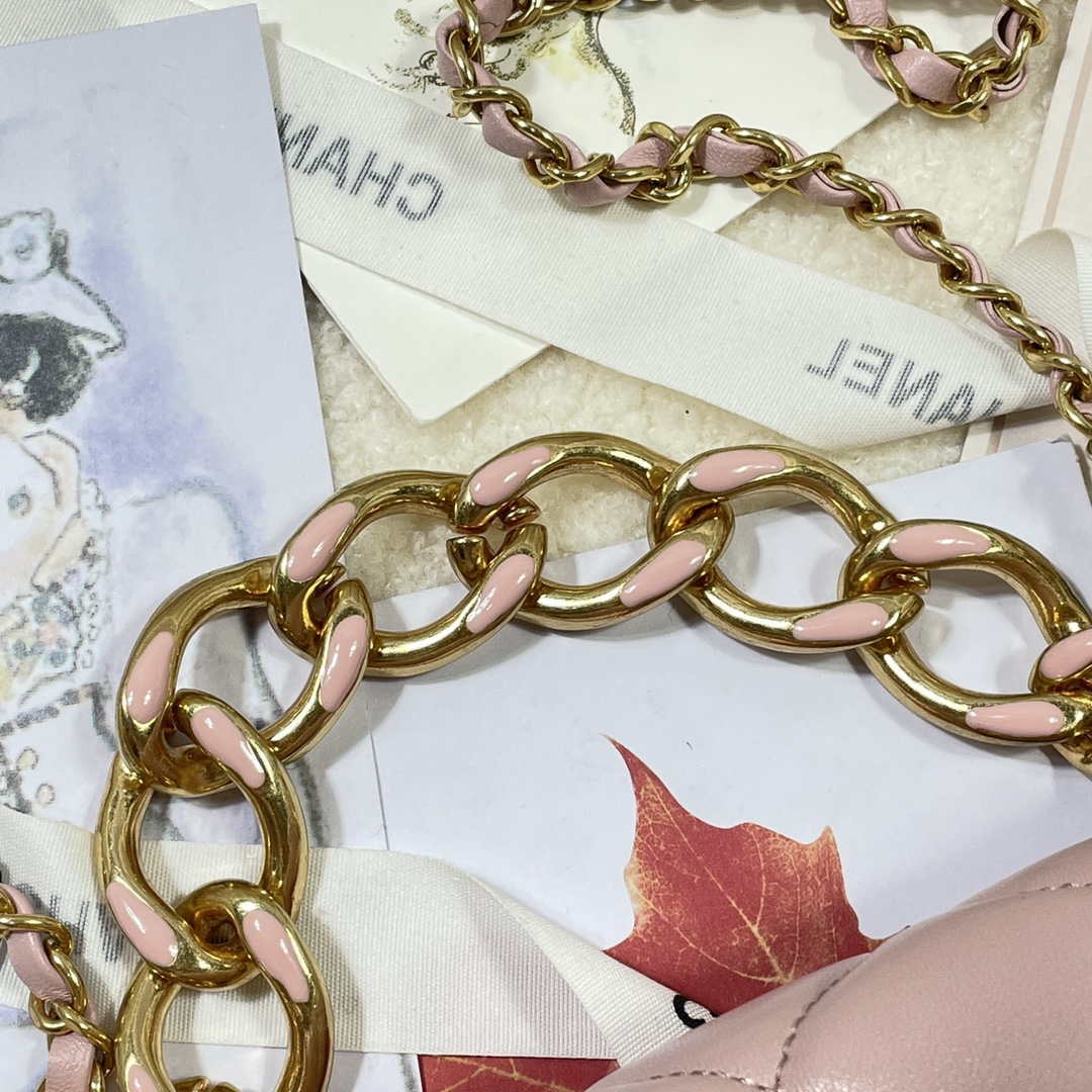 CN AS3366 Flap Bag 20cm Lambskin Pink 6 chanel as3366 mini flap bag 20cm lambskin 051 luxibags.ru .jpg