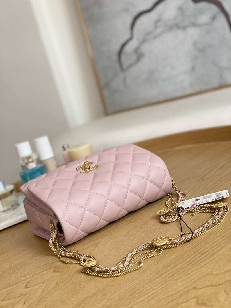 CN AS3378 MINI Flap Bag Lambskin Pink 5 chanel as3378 mini flap bag lambskin pink 005 luxibags.ru .jpg