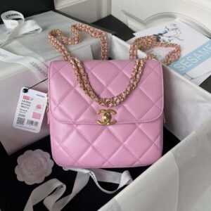 chanel as3384 backpack chain bag lambskin pink 001 luxibags.ru .jpg