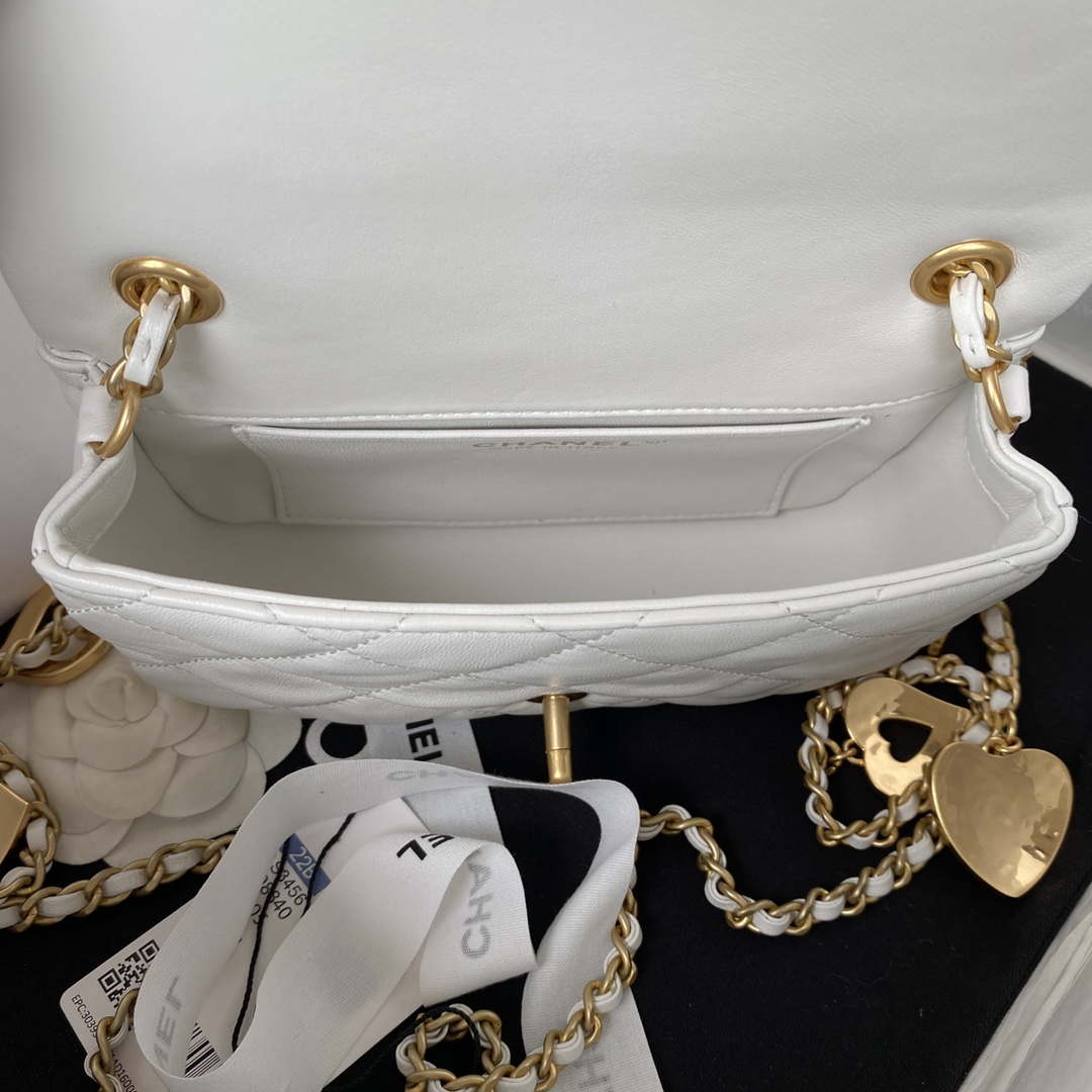 CN AS3456 Mini Flap Bag Lambskin & Gold-Tone Metal White 7 chanel as3456 mini flap bag lambskin gold tone metal white 007 luxibags.ru .jpg