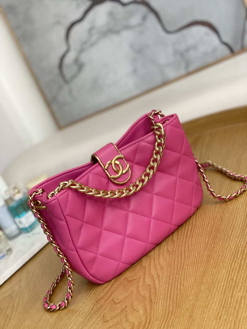 CN AS3476 HOBO Handbag Lambskin & Gold-Tone Metal Rose Red 3 chanel as3476 hobo handbag lambskin gold tone metal 039 luxibags.ru .jpg